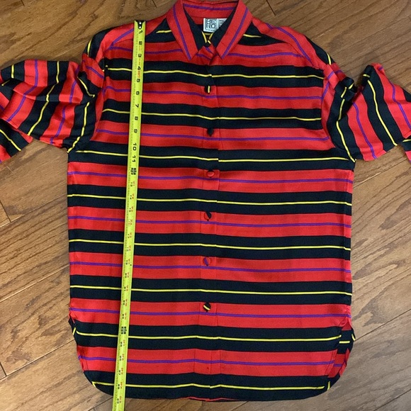 Vintage HERO 100%silk oversized Button Down Tunic - Size 6 - Picture 9 of 9